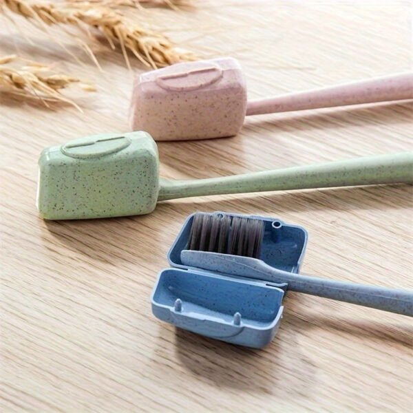 4-Pack Portable Toothbrush Head Covers, Plastic Travel Toothbrush Protector Caps, Outdoor Camping Bathroom Organizer Cases - Image 2