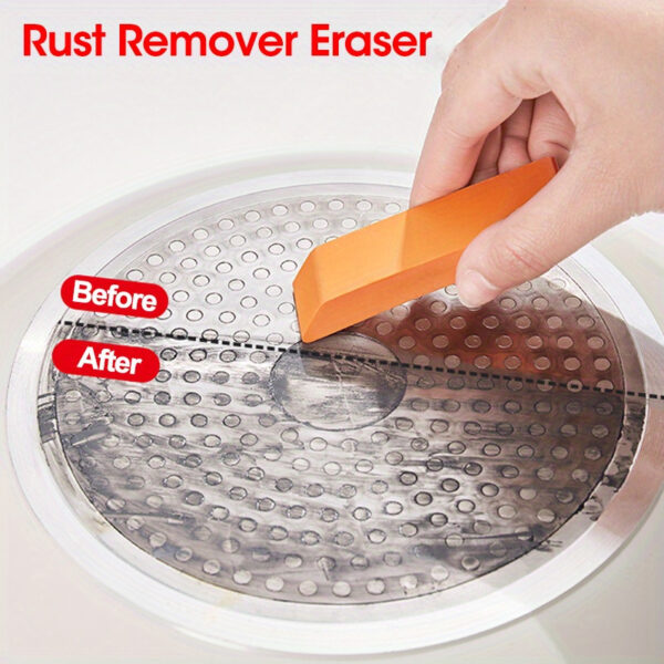 Miracle Limescale & Rust Eraser - Safe Rubber Cleaning Tool for Bathroom Glass, Kitchen Pots | Effortless Household Cleaner - Image 13
