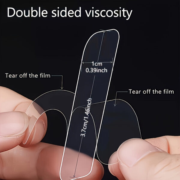 60-Piece Multipurpose Double-Sided Adhesive Tape Set - Clear, Removable, Waterproof Mounting Strips for Hanging Decor, Couplets, Photos & Clocks - Image 14