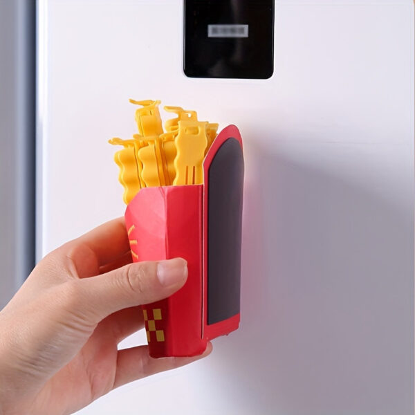 12pcs Potato Chip-Shaped Seal Clips and Snack Storage Box Set - Perfect for French Fries, Kitchen Freshness Preservation, and Refrigerator Organization - Image 4