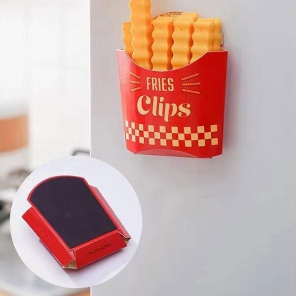 12pcs Potato Chip-Shaped Seal Clips and Snack Storage Box Set - Perfect for French Fries, Kitchen Freshness Preservation, and Refrigerator Organization - Image 10