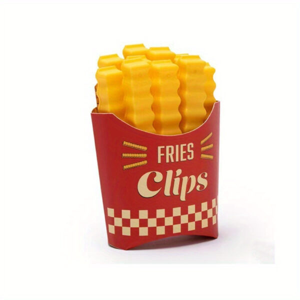 12pcs Potato Chip-Shaped Seal Clips and Snack Storage Box Set - Perfect for French Fries, Kitchen Freshness Preservation, and Refrigerator Organization - Image 5
