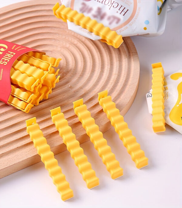 12pcs Potato Chip-Shaped Seal Clips and Snack Storage Box Set - Perfect for French Fries, Kitchen Freshness Preservation, and Refrigerator Organization - Image 16