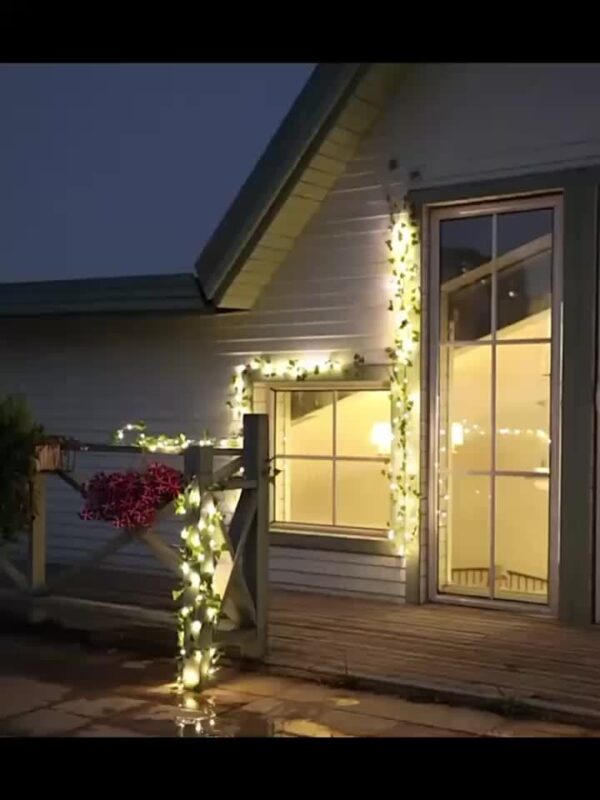 5M Artificial Leaf Flower Fairy String Lights Garland Battery Powered LED Copper Wire Lights For Garden Decor Home Decor Living Room, Halloween, Christmas, Wedding Decor, Desk Accessories, For Travel, Camping, Party, Perfect Gift For Birthday Christmas. - Image 8