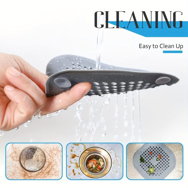 1/3/5pcs Hair Filter, Sink Filter, Bathtub Shower Floor Drain Plug, Silicone Kitchen Plug, Bathroom Tools - Image 2