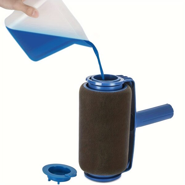 16.91oz Refillable Paint Roller Brush with Internal Storage - Durable Plastic Construction - Easy Fill and Use for Wall Painting, Touch Up, Art, Craft & Home Improvement - Image 4