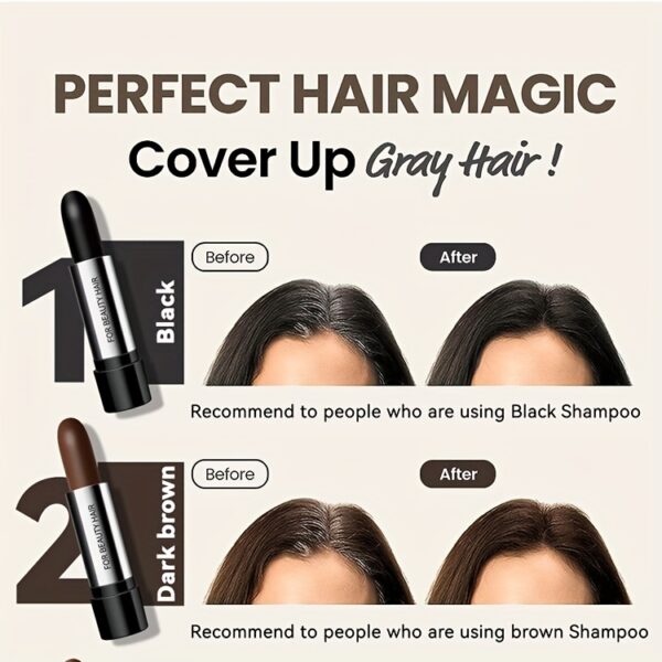 Disposable Hair Dye Pen, Temporary Hair Color Stick, Long-lasting Coverage Of White Grey Hair, Hair Color Touch-Up Stick - Image 18