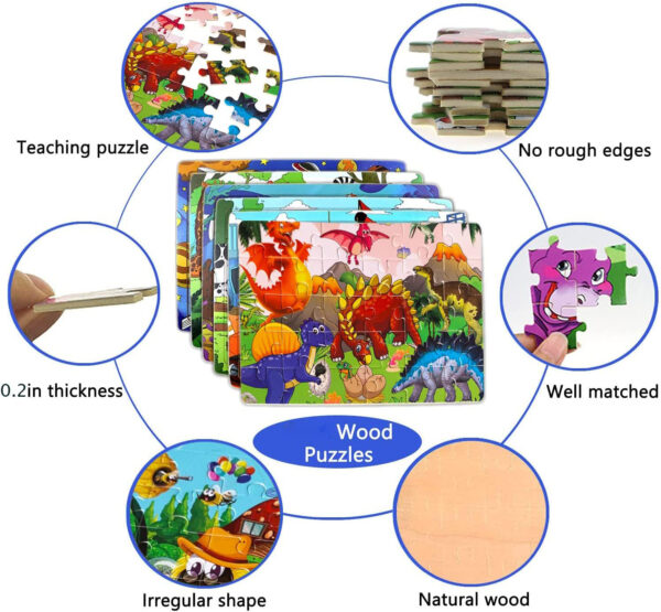30pcs Colorful Jigsaw Puzzles for Kids Age 3-5 Preschool Educational Brain Teaser Boards Toys Toddler Children Learning Puzzles,Halloween/Christmas Gift - Image 22