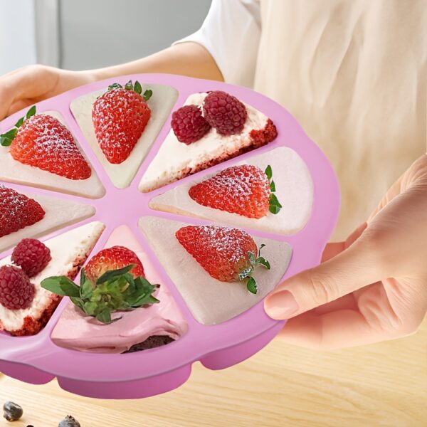 1/3pcs Nonstick Silicone Triangle Cake Mold Set - 8-Cavity Baking Pan for Brownies, Muffins, Cupcakes & More - Image 8
