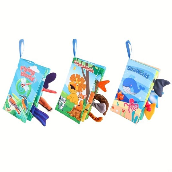 Baby Books -Baby Toys Gifts Touch Feel First Cloth Crinkle Soft Books Infant Tummy Time ToysLearning Sensory Baby Toys Stroller Toys Christmas Halloween Thanksgiving Gifts - Image 8