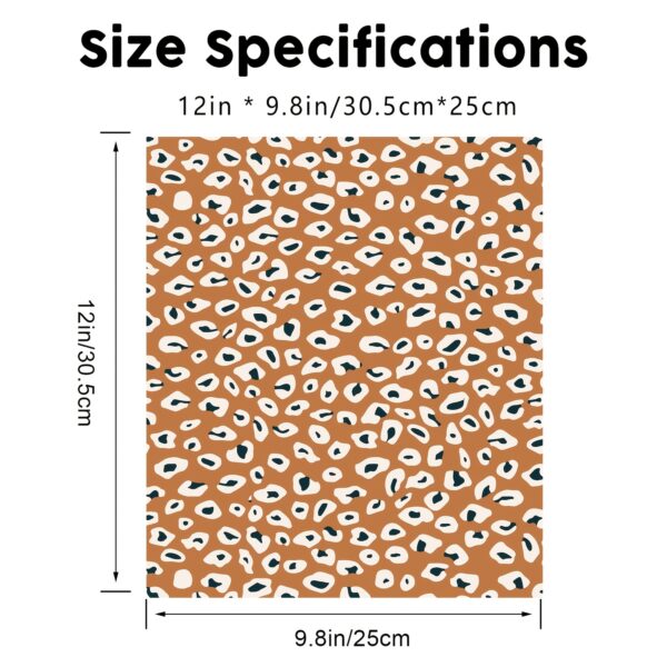 8pcs Leopard Print Heat Transfer Vinyl Sheets, 30.48cm x 24.89cm, Easy Cut & Weed for DIY T-Shirts, Tote Bags, Hats, Pants - Multicolor Crafting Supplies - Image 3