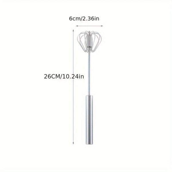 [1pc Multifunctional Whisk & Frother] 1pc Multifunctional Stainless Steel Whisk & Milk Frother, Home Baking Tools, Cream Egg Hand Blender, Household Push Blender Blender - Egg Whisk, Milk Frother, Hand Push Blender Blender Multi-Tool Eid Al-Adha Mubarak - Image 3