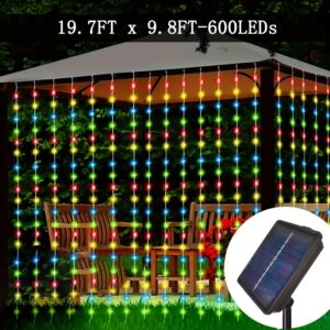 600 led solar powered fairy lights, 6  string lights, 8   metal & plastic twinkle lights for garden patio porch backyard wedding party, solar charging lithium battery, universal holiday decor - home & kitchen - Temu United Kingdom - Color : Multicolor - Model : 6x3M/236.2x118.1inch 600LED