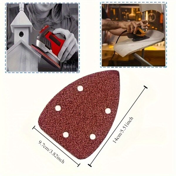 50pcs Mouse Shape 5-hole Sanding Paper, Get Professional Results with 40, 80, 120, 180 & 240 Grits - Image 7