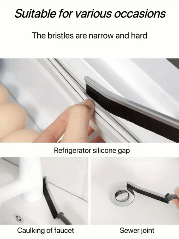 1pc Bathroom Crevice Brush, Toilet Kitchen Tile Corner Cleaning Brush, Multifunctional Window Seam Groove Dust Brush, Hard Bristle Brush, Household Cleaning Tools - Image 14