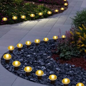 15 Solar-Powered Outdoor Flat Path Lights for Garden Decoration