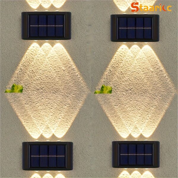 Staaricc 8/6/4/2pcs Solar Wall Light, Outdoor 6 LED Deck Lights, Wall Light, for Courtyard, Street, Fence, Garage, Garden Perfect Decoration - Image 7