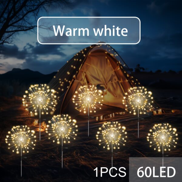 8 Lighting Modes Outdoor Solar LED Smart Lights, Solar Festival Viewing Decorative Lights for Garden Pathway and Patio Villa Illumination - Image 5
