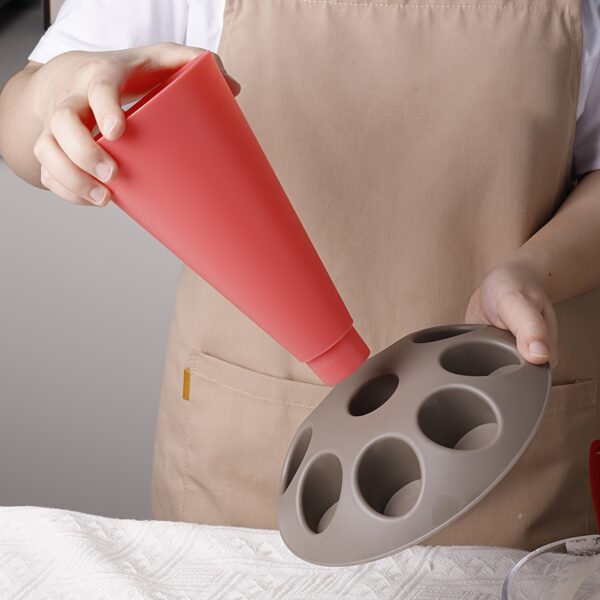 1pc Food-Safe Polypropylene Piping Bag Stand with Multiple Cupcake Decorating Nozzles - Ergonomic Design for Easy Filling, Durable Baking Tool for Holidays, Birthdays, Weddings & Special Occasions, Festive Pastry Accessory | Functional Kitchenware | Easyc - Image 4