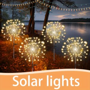 8 Lighting Modes Outdoor Solar LED Smart Lights, Solar Festival Viewing Decorative Lights for Garden Pathway and Patio Villa Illumination