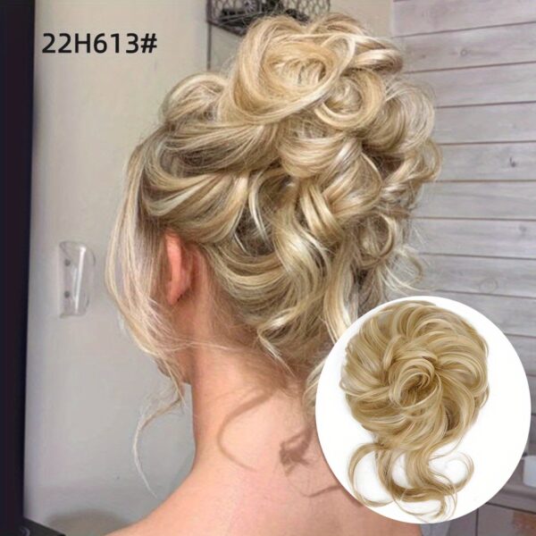 Add Volume and Style with Synthetic Messy Curly Hair Bun Chignon Scrunchy Hair Band! Hair Accessories Halloween Christmas - Image 9