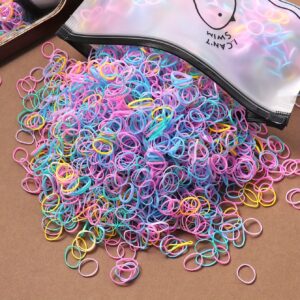 1000pcs Large Hair Tie Set - Vibrant Rainbow Elastic Bands, High Stretch, Soft & Anti-Breakage, Perfect for All Hair Types, Everyday & Casual Style, Allseason Hair Accessories | Vibrant Hair Accessories | Soft Texture Ties, Hair Accessories Set