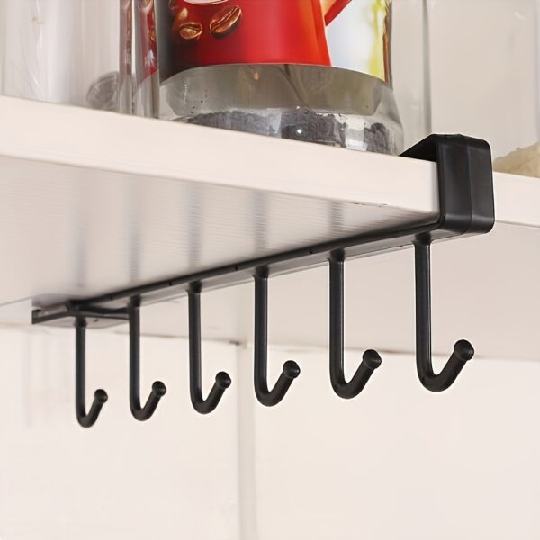 1pc Multifunctional 6-Hook Kitchen Storage Rack - A Suitable Solution for Organizing Cups, Mugs And Clothes in The Kitchen And Dining Room - Image 13