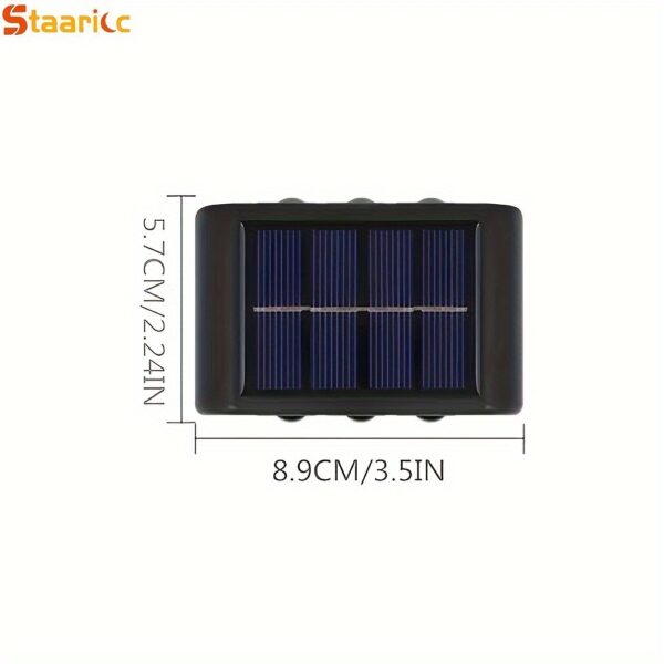 Staaricc 8/6/4/2pcs Solar Wall Light, Outdoor 6 LED Deck Lights, Wall Light, for Courtyard, Street, Fence, Garage, Garden Perfect Decoration - Image 2