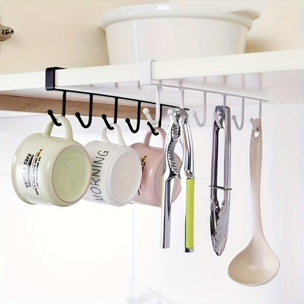 1pc Multifunctional 6-Hook Kitchen Storage Rack - A Suitable Solution for Organizing Cups, Mugs And Clothes in The Kitchen And Dining Room - Image 10