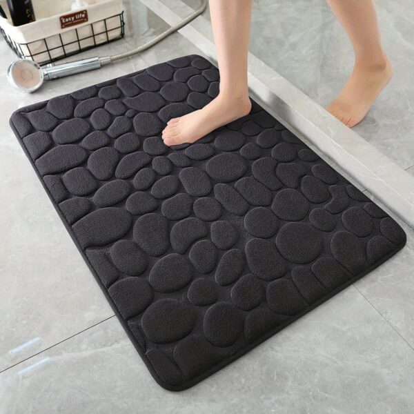 1pc Soft and Comfortable Memory Foam Bath Rug with Cobblestone Embossment - Rapid Water Absorbent and Washable - Non-Slip - Perfect for Shower Room and Bathroom Accessories, Bathroom decorations, kitchen Area Rugs, bedrooom, Bathroom Accessories - Image 11