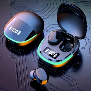2024 New Generation Wireless Earbuds - Earbud Headphones with LED Display, Touch Control, TWS True Wireless Stereo, Sweat-Resistant Design for Sports, Music, and Gaming - Compatible with IOS and Android Devices