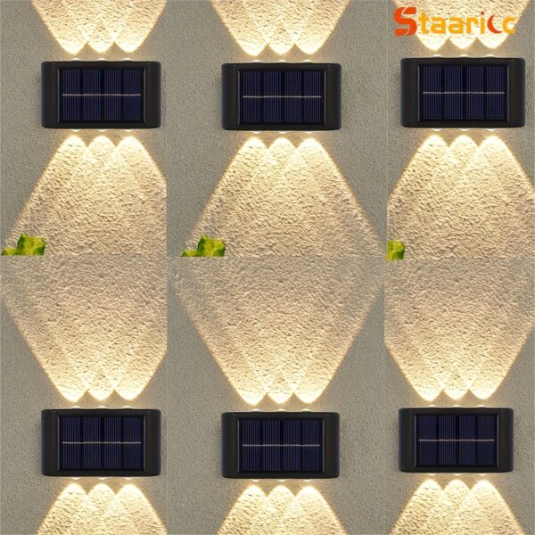 Staaricc 8/6/4/2pcs Solar Wall Light, Outdoor 6 LED Deck Lights, Wall Light, for Courtyard, Street, Fence, Garage, Garden Perfect Decoration - Image 9