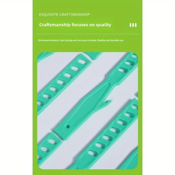 No-Power Mixing Tool Silicone Paint Stirring Stick with Green Handle | Latex & Acrylic Color Mixing Rod | DIY Home Decoration Paint Mixer | Ergonomic Non-Slip Grip | Easy-Clean Reusable Coating Tool for Even Finish - Image 13