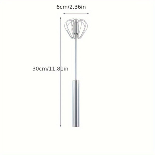 [1pc Multifunctional Whisk & Frother] 1pc Multifunctional Stainless Steel Whisk & Milk Frother, Home Baking Tools, Cream Egg Hand Blender, Household Push Blender Blender - Egg Whisk, Milk Frother, Hand Push Blender Blender Multi-Tool Eid Al-Adha Mubarak - Image 5