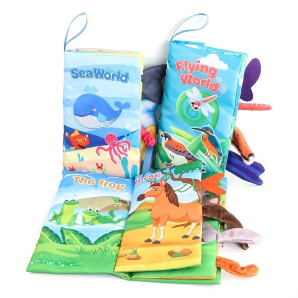 Baby Books -Baby Toys Gifts Touch Feel First Cloth Crinkle Soft Books Infant Tummy Time ToysLearning Sensory Baby Toys Stroller Toys Christmas Halloween Thanksgiving Gifts - Image 4