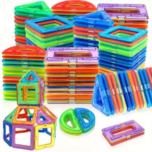 DIY Magnetic Building Blocks, Large STEM Construction Toy Set, Educational Magnet Toys for Learning, Assorted Colors for Birthday Gifts. for Winter