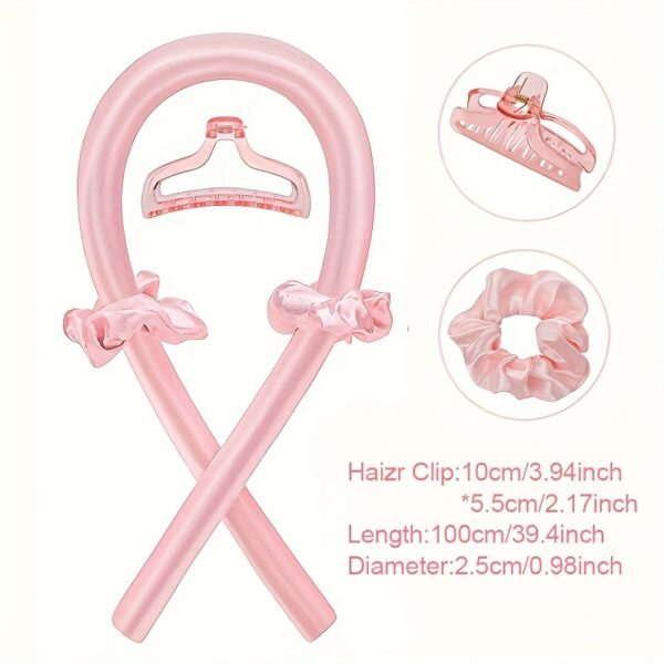 Minimalist Fabric Hair Curler with Bow Detail - Solid Color, Single Piece, Ideal for Christmas Festival Hairstyling Accessory, Christmas Hair Styling Tool|Elegant Accessory|Fabric Constructio - Image 6