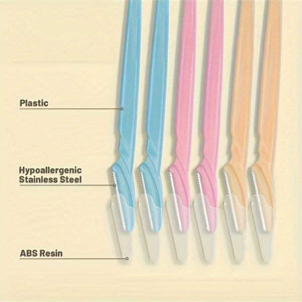 3-24pcs Eyebrow Razor Shaper Set, Facial Hair Remover Trimmer Grooming Kit for Women And Men, Stainless Steel, Non-Electric, No Battery Needed, with Various Colors for Versatility - Image 2