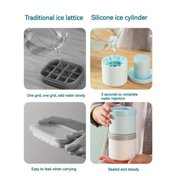 1pc, Make Perfectly-Shaped Ice Cubes With This Easy-Release Silicone Ice Cube Mold - Holds Up To 60 Cubes! Kitchen Accessories - Image 6