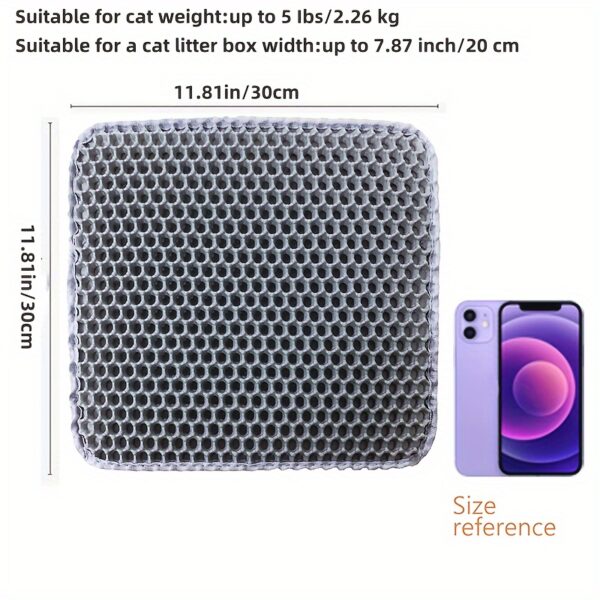 Honeycomb Double Layer Cat Litter Trapping Mat, Non-slip Washable Cat Cleaning Mat For Pet Toilet Kennel Litter Box - Image 9