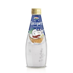 290ml Glass Bottle Original Vegan Cocogurt Yogurt Drink with Nata de Coco - Delicious and Nutritious Dairy-Free Beverage