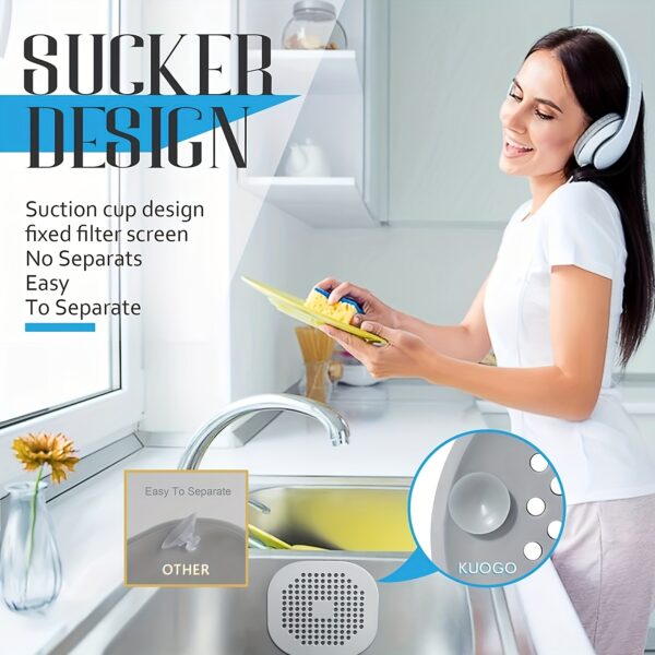 1/3/5pcs Hair Filter, Sink Filter, Bathtub Shower Floor Drain Plug, Silicone Kitchen Plug, Bathroom Tools - Image 8