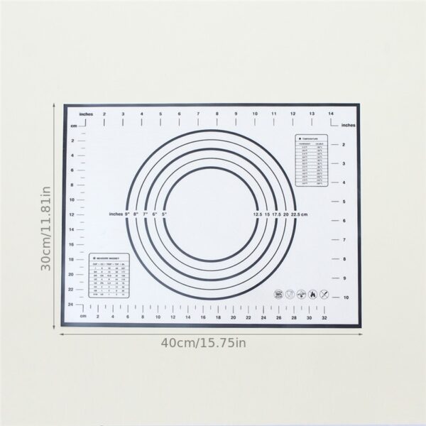 1pc Non-Slip Silicone Baking Mat with Measurement Counter and Dough Rolling and Pie Crust Mats - Perfect for Baking and Cooking Kitchen Accessories - Image 13
