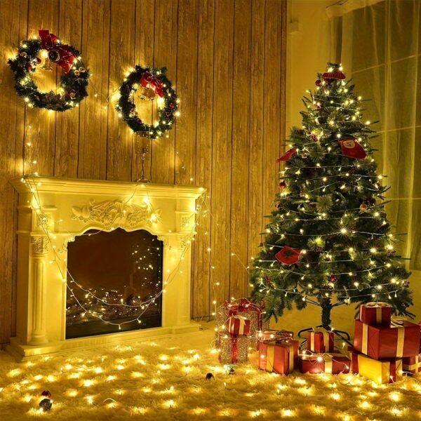 1pc LED Fairy Light Garland Mother's Day Christmas Tree Fairy Light Chain Home Wedding Party Holiday Decoration, Battery Powered - Image 10