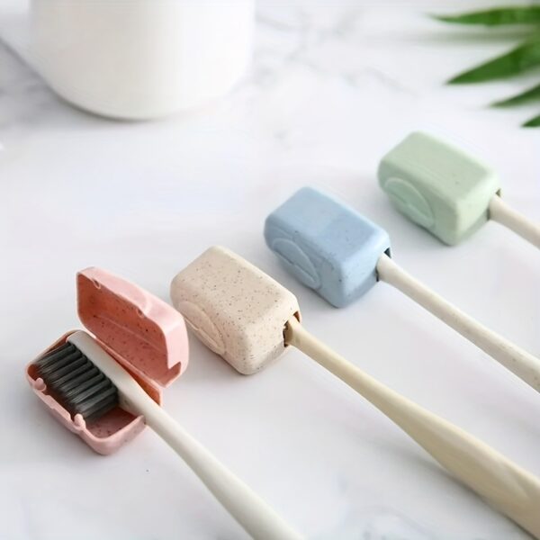4pcs Multi-Color PVC Toothbrush Head Covers - Portable, Durable Protection for Electric & Manual Brushes, Ideal for Travel & Daily Use - Image 10