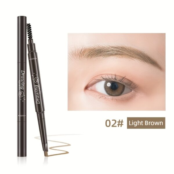 Waterproof 5 Colors Natural Makeup Double Heads Automatic Eyebrow Pencil Waterproof Long-lasting Easy Ware Eyebrow Pen With Eyebrow Brush - Image 5