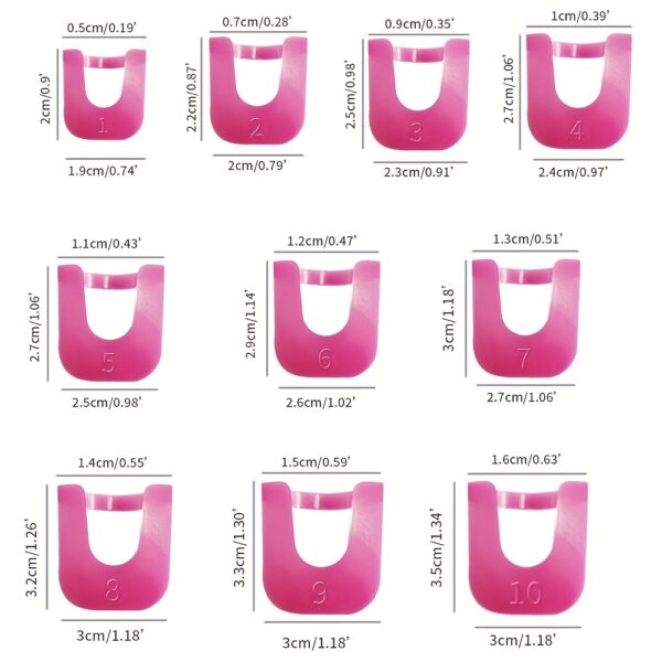 26 Pcs 10 Sizes U Curve Shape Nail Protector, Nail Polish Spill Proof Protector Tools, Nail Art Tools - Image 7