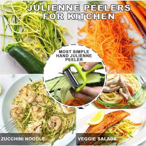 3-in-1 Multifunctional Fruit & Vegetable Peeler, Paring Knife, Grater & Shredder - The Ultimate Kitchen Tool! Kitchen Accessories - Image 2