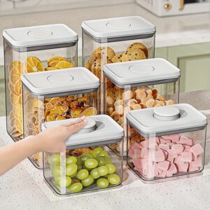 4pcs 35.5oz Airtight Food Storage Containers with Lids - BPA-Free, Press-to-Seal Design for Snacks, Cookies, Grains, Fruits, Nuts, Spices & Sugar - Reusable Kitchen Organizers, Seal, Kitchen Storage Jars