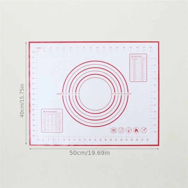 1pc Non-Slip Silicone Baking Mat with Measurement Counter and Dough Rolling and Pie Crust Mats - Perfect for Baking and Cooking Kitchen Accessories - Image 7